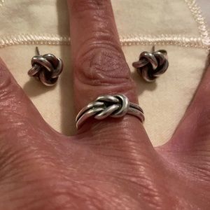 James Avery Lovers’ Knot Ring Ear Rings Set